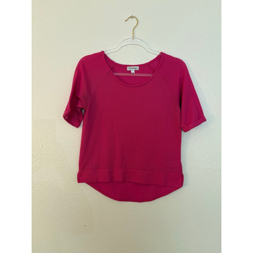 Casual Chiccore Obermeyer Fuchsia High-Low Knit Top